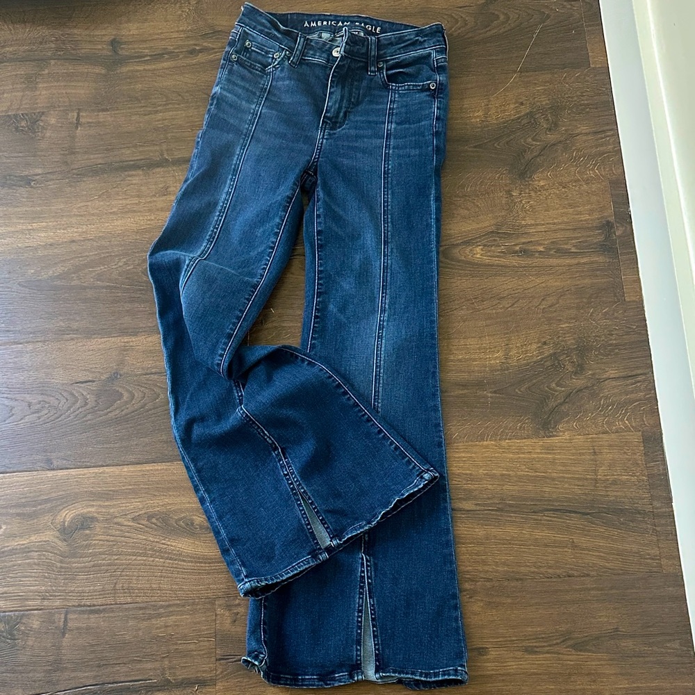 American Eagle NLS “Festival Flare” jeans Size 0 Short